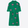 Vilagallo Dress Hester Emb Green Linen Dresses