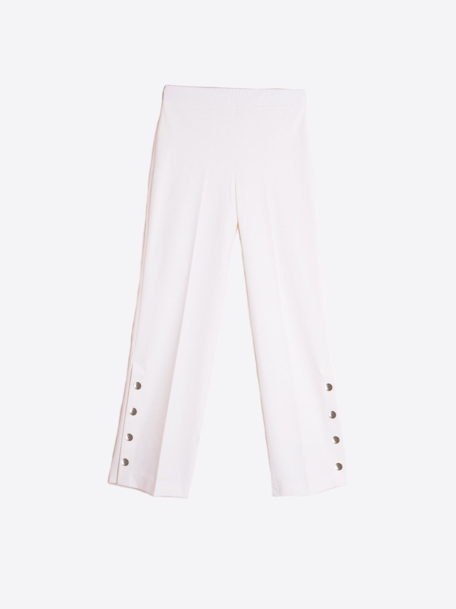 Vilagallo Trouser Mikaela White Knit Perfect Fit Trousers