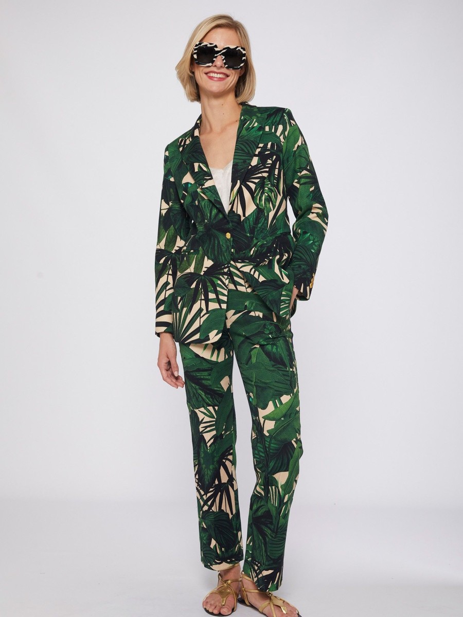 Vilagallo Jacket Lidia Maxi Tropical Print Jackets