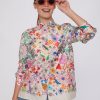 Vilagallo Shirt Irina Hand Painted Flowers Shirts