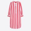 Vilagallo Dress Dani Emb Coral Stripe Dresses