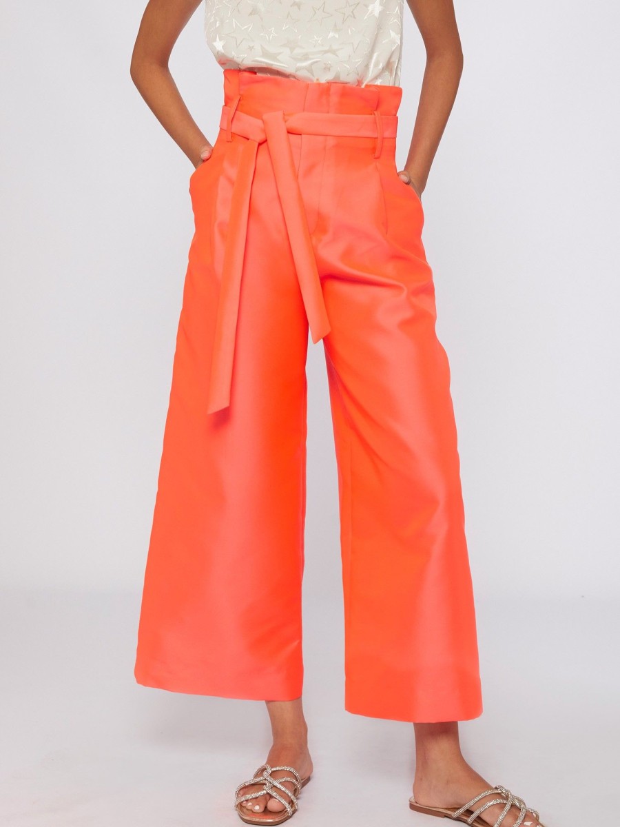 Vilagallo Trouser Brisa Mikado Rosa Fluor Trousers