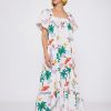 Vilagallo Dress Palmira Biarritz White Print Poplin Dresses