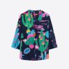 Vilagallo Shirt Juliet Cactus Navy Print Shirts